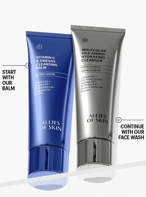 skin care routine cleanser