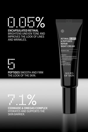 Deluxe Retinal 0.05% & Peptides Repair Night Cream
